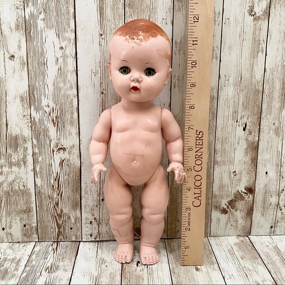 Vintage Hard Plastic Twist Legs Turn Head Doll - Picture 9 of 15